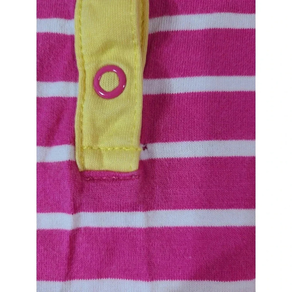 Hanna Andersson Girl's Dress Size 110 5 US Pink White Striped Cap Sleeve - Picture 3 of 4